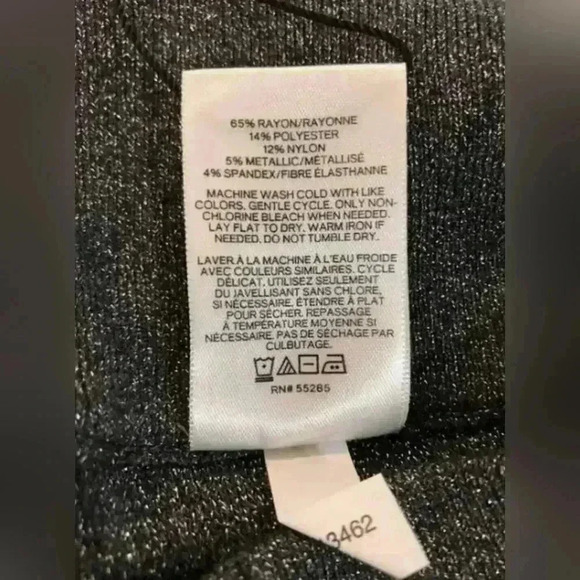 Express High Waisted Black Silver Glitter Sparkle Metallic Leggings - Picture 9 of 9